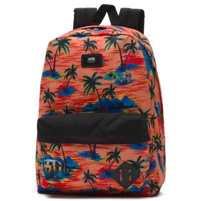 vans old skool backpack floral