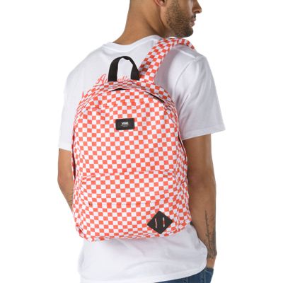 pink checkerboard vans backpack