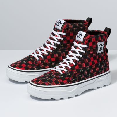 high top red checkerboard vans