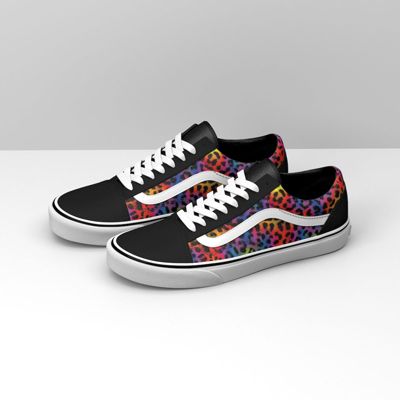 rainbow spot leopard vans