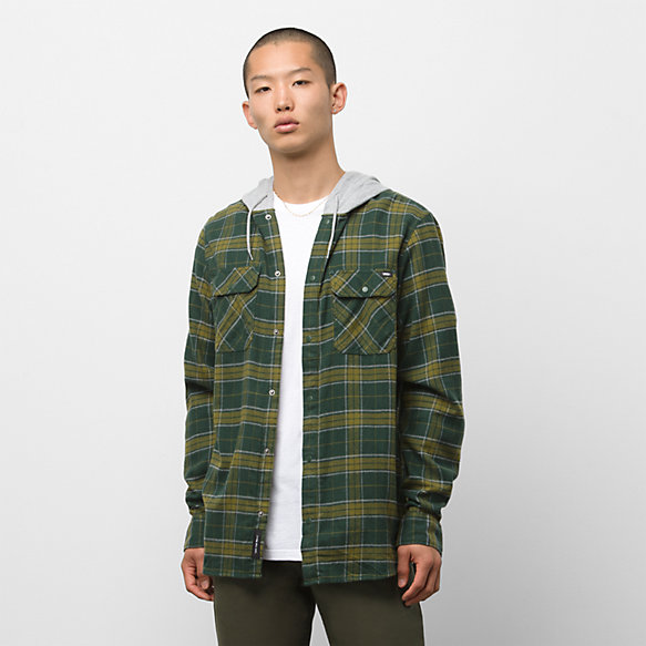 Parkway Hooded Flannel Buttondown Shirt