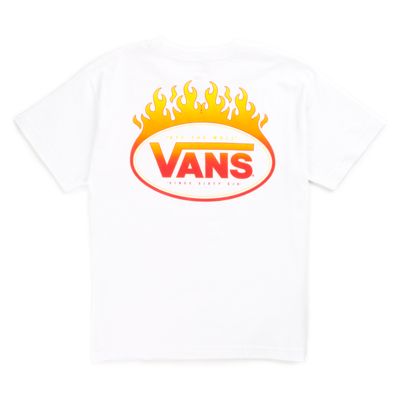 vans shirt with flames