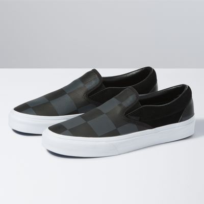 Leather/Suede Check Classic Slip-On 