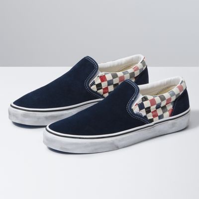 vans classic washed slip on