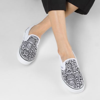 snake print vans slip ons