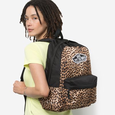 vans realm printed backpack