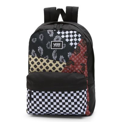 vans realm fall floral backpack