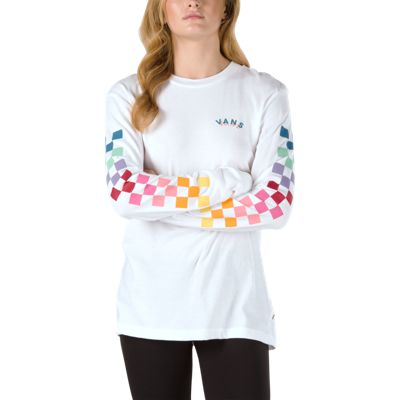 rainbow checkered vans shirt