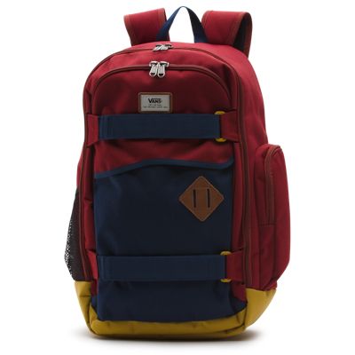 vans maroon fabric backpack