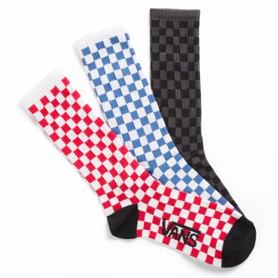 checkerboard crew socks