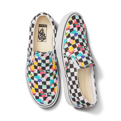 Customs Geometric Checkerboard Slip-On