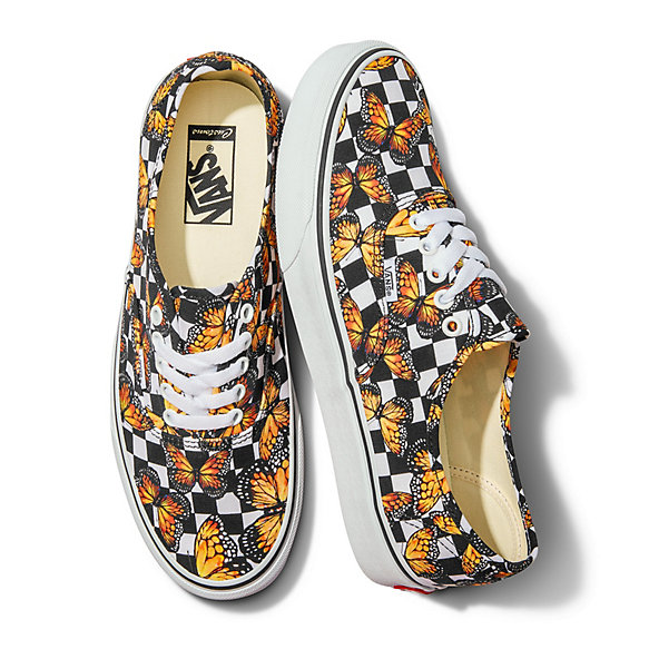 Customs Butterfly Checkerboard Authentic Wide