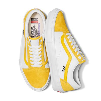 Customs True White Cyber Yellow Skate Old Skool Shop At Vans