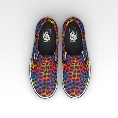 rainbow spot leopard vans