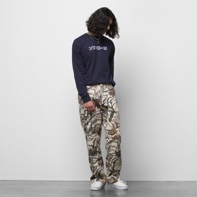 Authentic Chino Loose Double Knee Pants(Oatmeal-Duck Green)