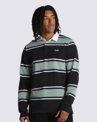 Palmer Rugby Polo Shirt(Black/Chinois Green)