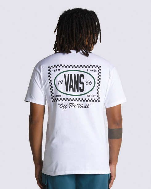 Vans Team Player Checkerboard T-Shirt (White)