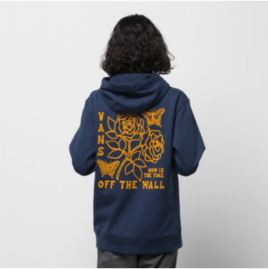 Roses And Butterflies Pullover Hoodie
