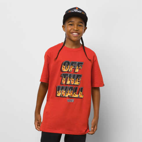 Vans Kids Digi Flames T-Shirt (Molten Lava)
