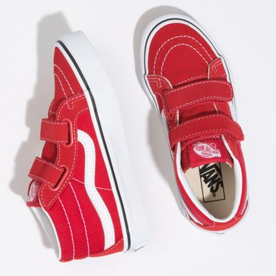 vans white red