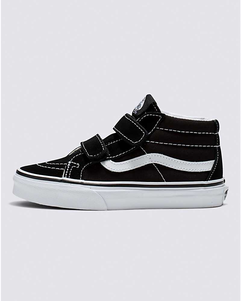 Vans | Kids Sk8-Mid V Black/True White Shoes