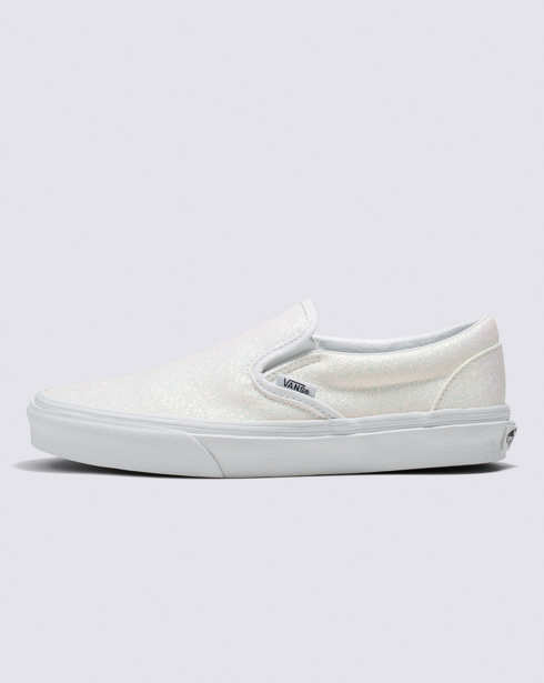 Vans Glitter Classic Slip-On Shoe (White)