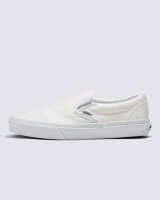 Vans Classic Slip-on Glitter Shoe(white)