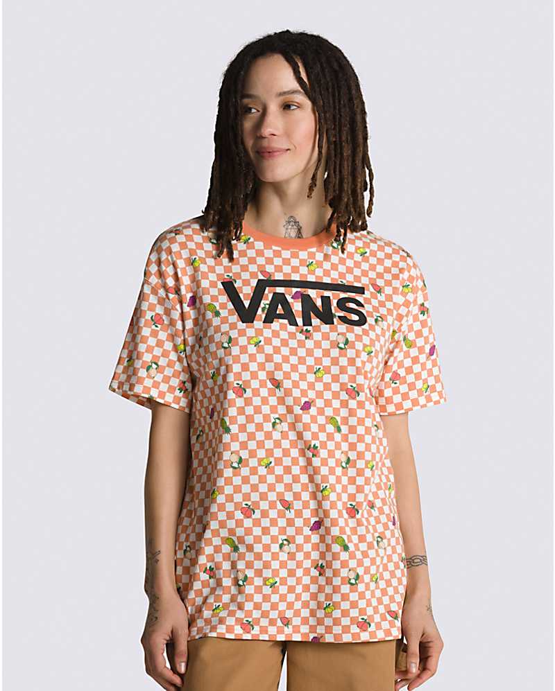 Fruit Checkerboard Oversized T-Shirt