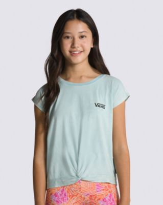 Kids Mineral Washed Knot T-Shirt(Blue Glow)
