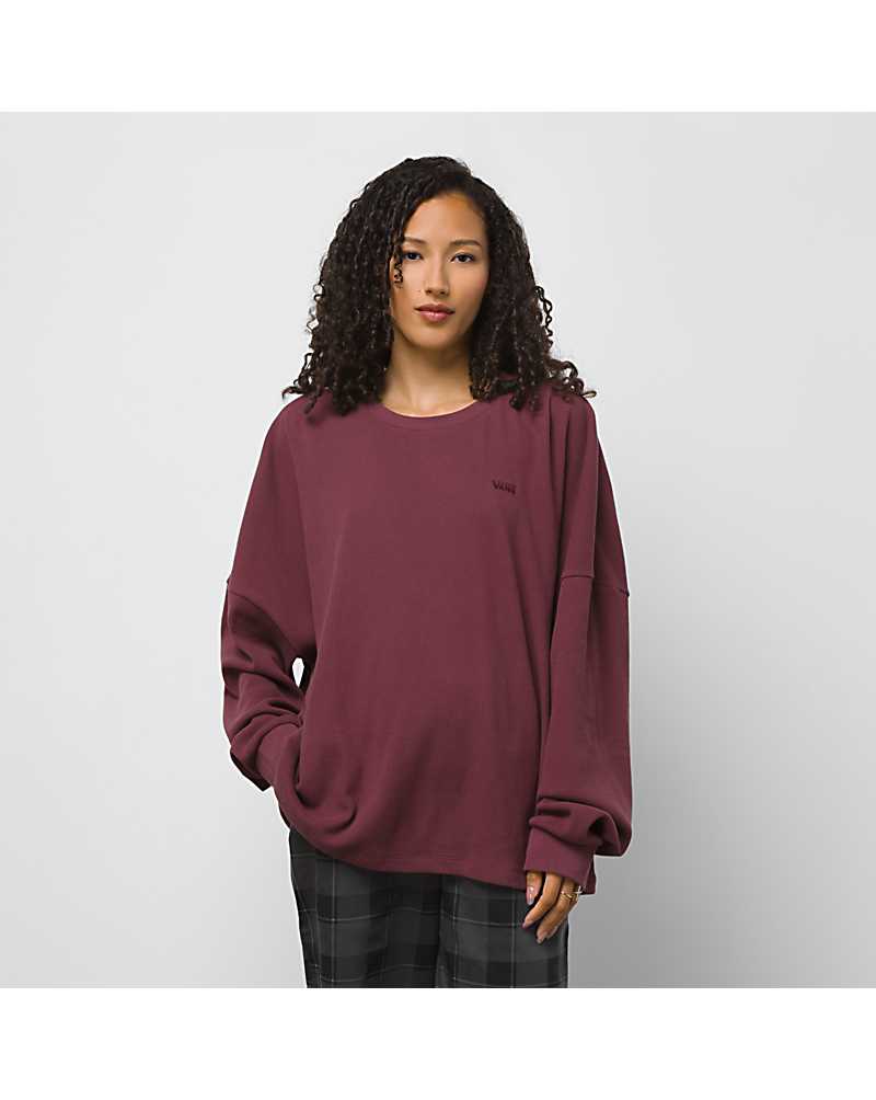 Woman Within Women's Plus Size Thermal Waffle Sweatshirt - S