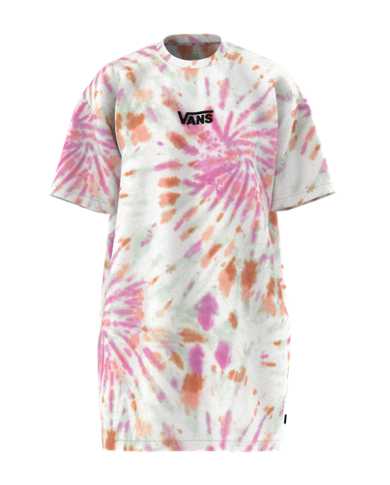 Center Vee Tie Dye Wash T-Shirt Dress