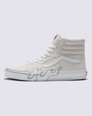 Vans Sk8-hi Flame Suede Shoe(white/white)