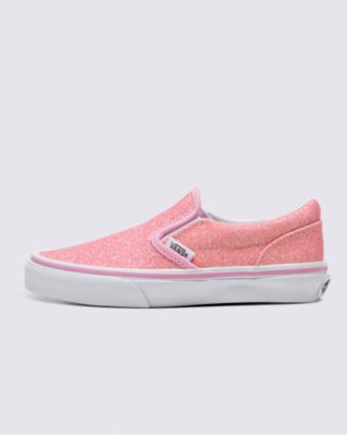 Vans Kids Slip-on V Shoe(glitter Pink)