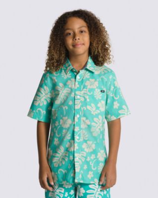 Kids Always Aloha Buttondown Shirt(Waterfall)
