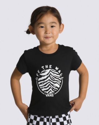 Vans Little Kids Zebra Circle T-shirt(black)