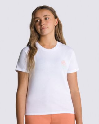Vans Kids Blooming Trip T-shirt(white)