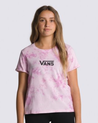 Vans Kids Tie Dye Washed Roll T-shirt(cyclamen)