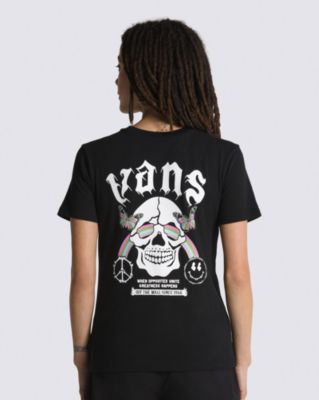 Rainbow Skull Crew T-Shirt(Black)