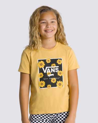 Kids Sunflower Animal Box Crew T-Shirt