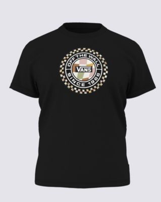 Kids Checker Circle Crew T-Shirt(Black)