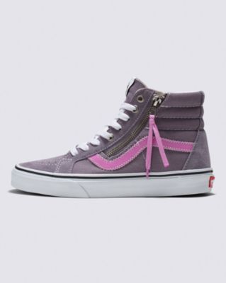 Vans Sk8-hi Reissue Side Zip Suede/canvas Shoe(purple/multi)