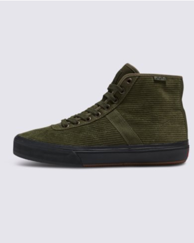 Crockett High Decon Corduroy Shoe in Olive/Black | Vans