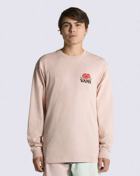 Vans Logo Rose Long Sleeve T-Shirt (Rose Smoke)