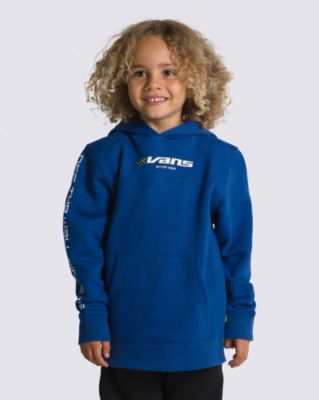 Little Kids Reflective Checkerboard Flame Pullover Hoodie(True Blue)