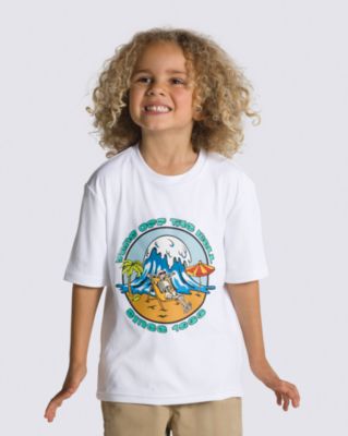 Little Kids Skelechill Sun T-Shirt(White)