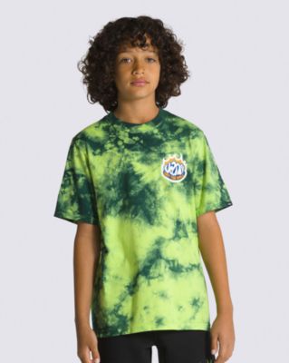 Kids Slaps Tie Dye T-Shirt(Lime Green)