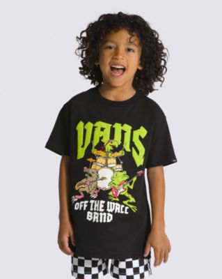 Vans Little Kids Off The Wall Band T-shirt(black)