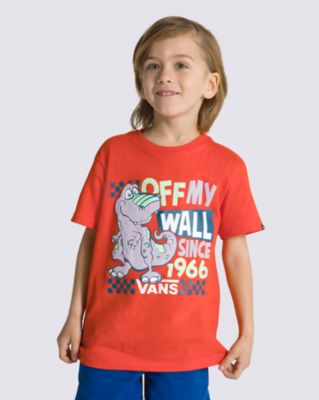 Vans Little Kids Off My Wall T-shirt(orange. Com)