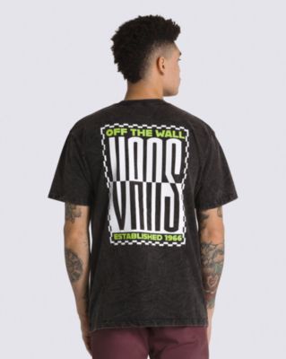 Vans Stacked Tie Dye Logo T-shirt(black)
