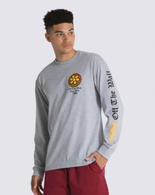Old English Floral Logo Long Sleeve T-Shirt(Athletic Heather)